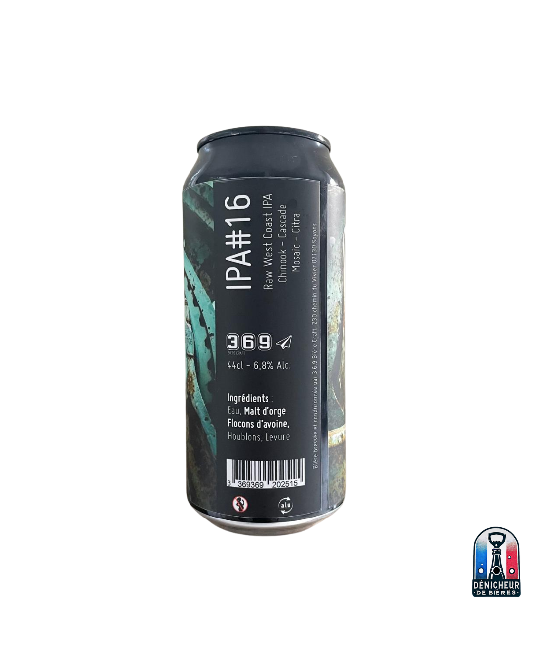 photo présentation IPA#16 raw IPA - brasserie 369 bière craft