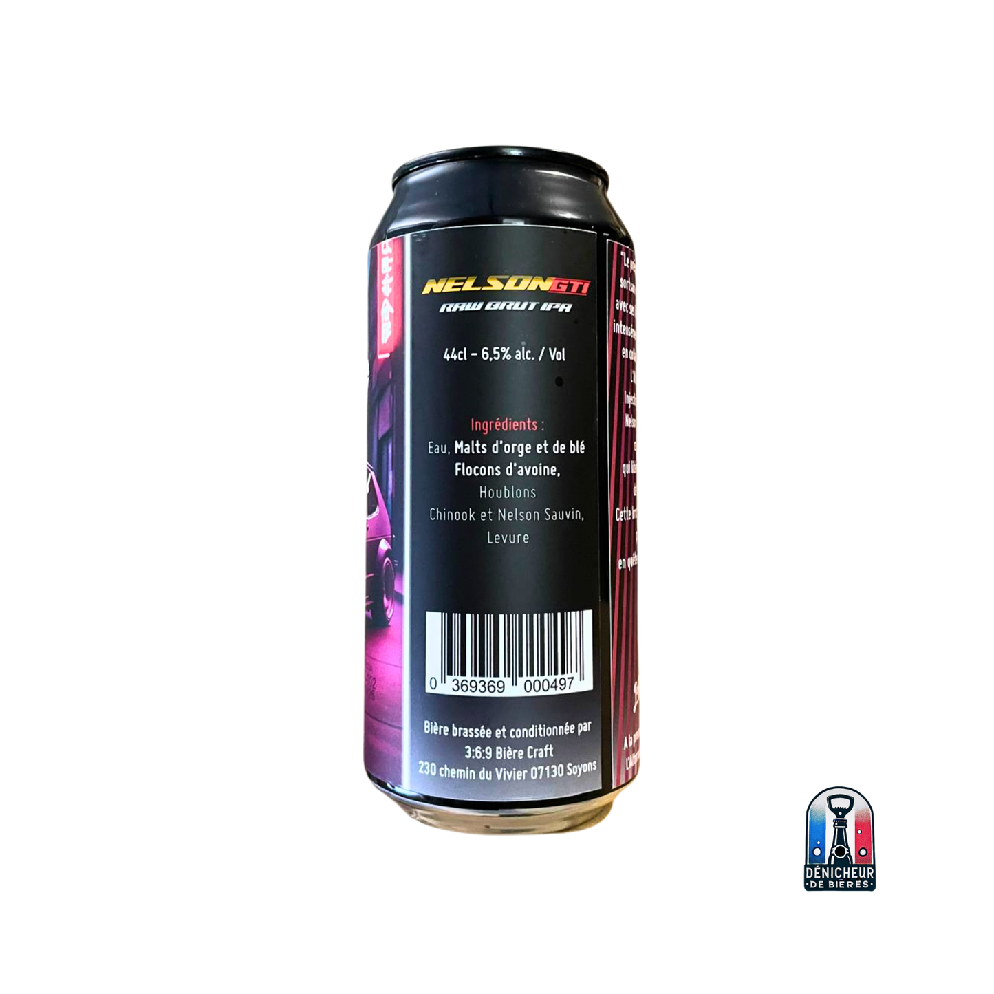 Canette 3:6:9 biere craft nelson GTI RAW brut ipa