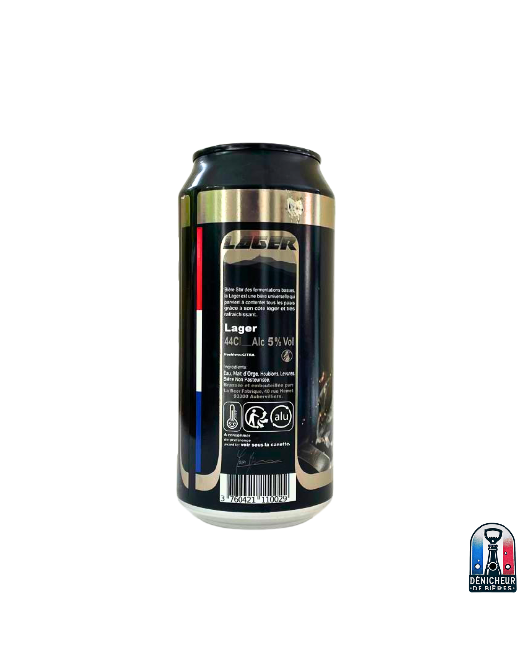 Canette de bière artisanale Lager Blonde VulK1 – Bière légère et désaltérante, houblonnée au Citra.