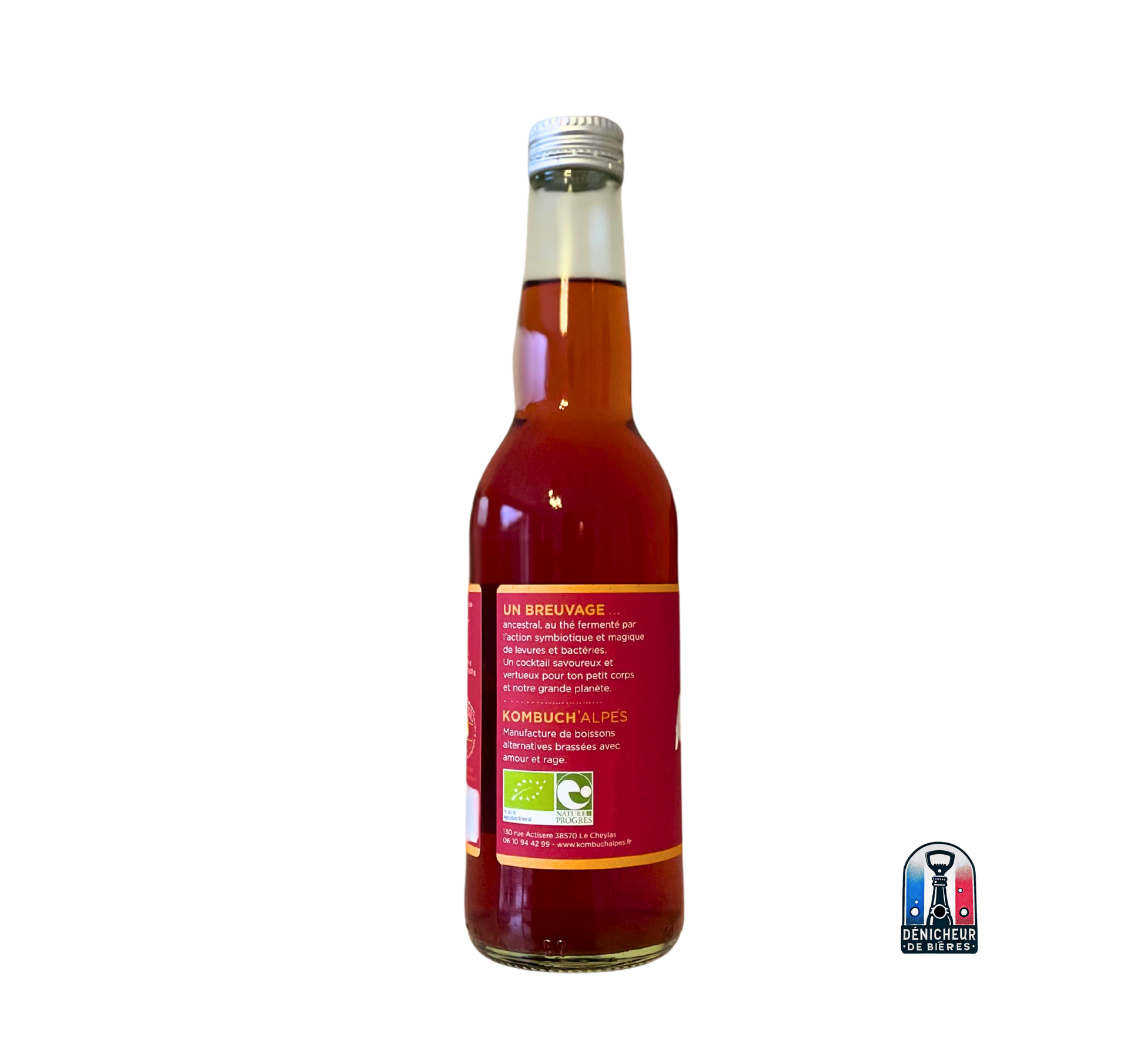 Bouteille de kombucha Cassis Menthe Bio Kombuch'alpes