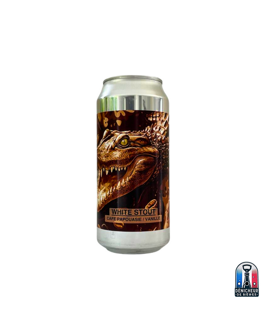 Canette de White Stout – Rodil Microbrasserie, bière artisanale blonde aux arômes de café et chocolat.