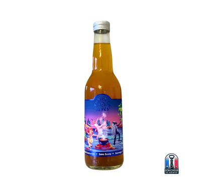 Bouteille de kombucha thé fumé bio fabriqué par kombuch'alpes