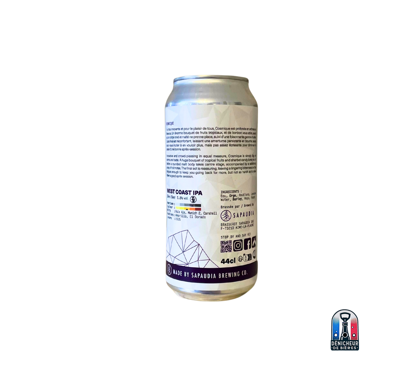 canette de la bière Cosmique– West coast IPA | Sapaudia brewing disponible sur denicheurdebieres.fr