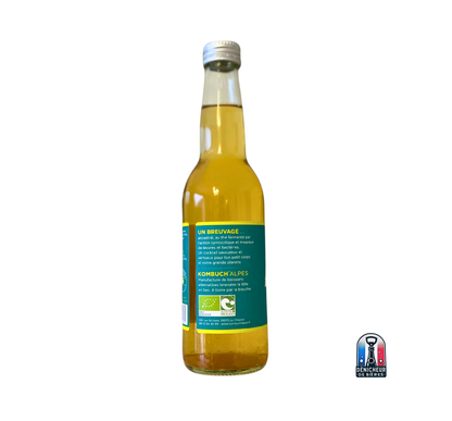 bouteille kombucha pomme coing verveine Kombuch'Alpes -boisson fermentée artisanale bio